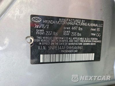 Zdjęcie 12 z 12 samochodu: 2017 HYUNDAI SONATA SPORT VIN:5NPE34AF3HH546961 - miniatura