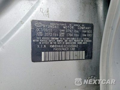 Zdjęcie 12 z 12 samochodu: 2012 HYUNDAI ELANTRA LIMITED VIN:KMHDH4AE4CU349442 - miniatura