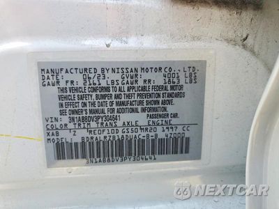 Zdjęcie 12 z 12 samochodu: 2023 NISSAN SENTRA SR VIN:3N1AB8DV3PY304641 - miniatura