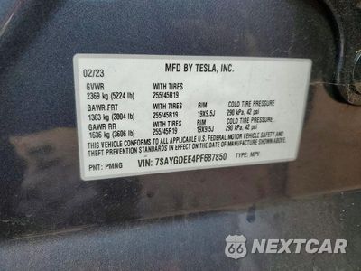 Zdjęcie 12 z 12 samochodu: 2023 TESLA MODEL Y VIN:7SAYGDEE4PF687850 - miniatura