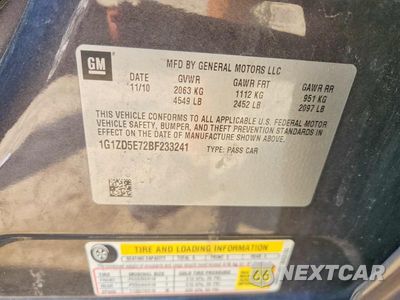 Zdjęcie 12 z 12 samochodu: 2011 CHEVROLET MALIBU 2LT VIN:1G1ZD5E72BF233241 - miniatura