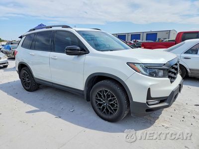 Czwarte zdjęcie samochodu z boku: 2022 HONDA PASSPORT ELITE VIN:5FNYF8H05NB018362 - miniatura