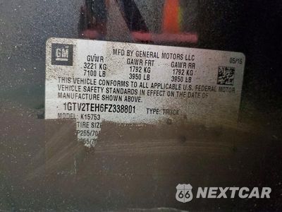 Zdjęcie 12 z 12 samochodu: 2015 GMC SIERRA K1500 VIN:1GTV2TEH6FZ338801 - miniatura