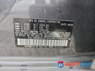 Zdjęcie 12 z 12 samochodu: 2023 SUBARU IMPREZA SPORT VIN:4S3GKAL6XP3604288 - miniatura