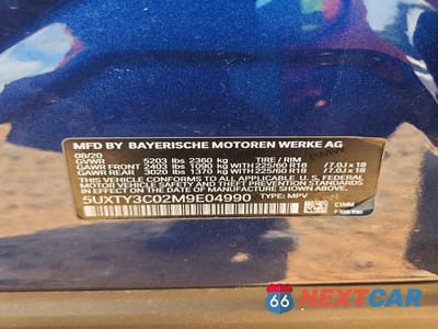 Zdjęcie 12 z 12 samochodu: 2021 BMW X3 SDRIVE30I VIN:5UXTY3C02M9E04990 - miniatura