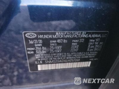 Zdjęcie 13 z 13 samochodu: 2020 HYUNDAI SANTA FE SE VIN:5NMS23AD6LH257268 - miniatura