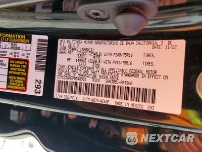 Zdjęcie 12 z 12 samochodu: 2023 TOYOTA TACOMA SR5 V6 VIN:3TMCZ5AN7PM548983 - miniatura