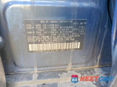 Zdjęcie 12 z 12 samochodu: 2019 SUBARU OUTBACK 2.5I PREMIUM VIN:4S4BSAFC1K3377119 - miniatura