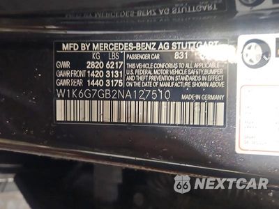 Zdjęcie 10 z 14 samochodu: 2022 MERCEDES-BENZ S 580 4MATIC VIN:W1K6G7GB2NA127510 - miniatura