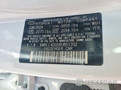 Zdjęcie 12 z 12 samochodu: 2024 HYUNDAI ELANTRA SE VIN:KMHLL4DG5RU851702 - miniatura