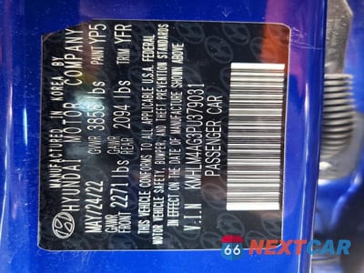 Zdjęcie 12 z 12 samochodu: 2023 HYUNDAI ELANTRA SEL VIN:KMHLM4AG3PU379031 - miniatura