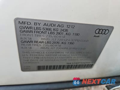 Zdjęcie 13 z 13 samochodu: 2013 AUDI Q5 PREMIUM PLUS VIN:WA1LFAFP7DA046912 - miniatura