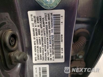 Zdjęcie 12 z 12 samochodu: 2016 HONDA CIVIC LX VIN:19XFC2F59GE207620 - miniatura