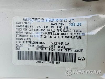Zdjęcie 12 z 12 samochodu: 2017 INFINITI Q60 3.0T PREMIUM VIN:JN1EV7EL2HM551587 - miniatura