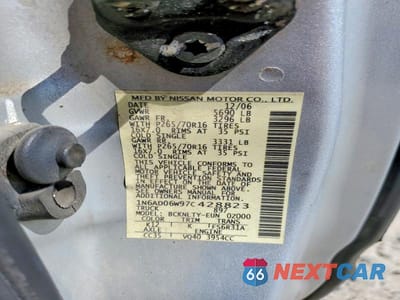 Zdjęcie 12 z 12 samochodu: 2007 NISSAN FRONTIER SE VIN:1N6AD06W97C428823 - miniatura