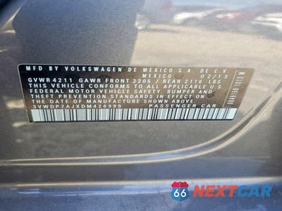Zdjęcie 12 z 12 samochodu: 2013 VOLKSWAGEN JETTA SE VIN:3VWDP7AJXDM426999 - miniatura