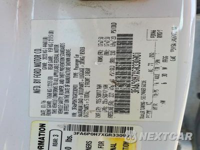 Zdjęcie 12 z 12 samochodu: 2016 FORD FUSION SE VIN:3FA6P0H7XGR330901 - miniatura