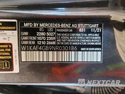 Zdjęcie 12 z 12 samochodu: 2022 MERCEDES-BENZ C 300 VIN:W1KAF4GB9NR030186 - miniatura