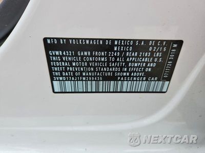 Zdjęcie 12 z 12 samochodu: 2015 VOLKSWAGEN JETTA SE VIN:3VWD17AJ1FM299435 - miniatura