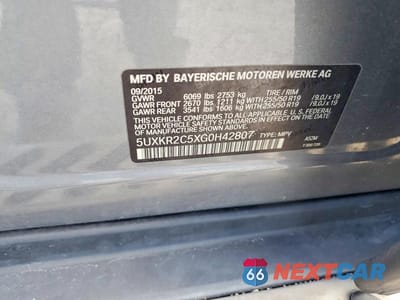 Zdjęcie 13 z 13 samochodu: 2016 BMW X5 SDRIVE35I VIN:5UXKR2C5XG0H42807 - miniatura