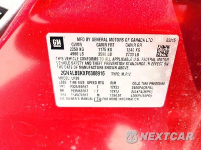 Zdjęcie 14 z 14 samochodu: 2015 CHEVROLET EQINOX VIN:2GNALBEKXF6308916 - miniatura