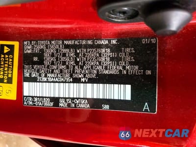 Zdjęcie 13 z 13 samochodu: 2010 LEXUS RX 350 VIN:2T2BK1BA4AC047954 - miniatura