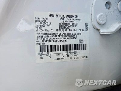 Zdjęcie 13 z 13 samochodu: 2023 FORD EXPLORER LIMITED VIN:1FMSK8FH6PGB42137 - miniatura