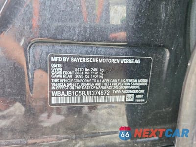 Zdjęcie 12 z 12 samochodu: 2018 BMW 530XE VIN:WBAJB1C58JB374872 - miniatura