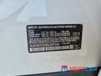 Zdjęcie 13 z 13 samochodu: 2019 BMW X3 SDRIVE30I VIN:5UXTR7C53KLE97034 - miniatura