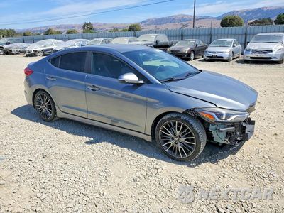 Czwarte zdjęcie samochodu z boku: 2018 HYUNDAI ELANTRA SPORT VIN:KMHD04LB2JU507557 - miniatura