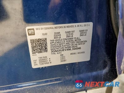 Zdjęcie 14 z 14 samochodu: 2022 CHEVROLET EQUINOX LT VIN:3GNAXUEVXNL164546 - miniatura