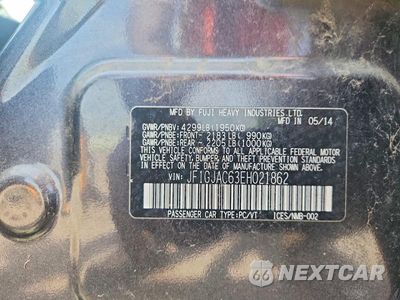 Zdjęcie 12 z 12 samochodu: 2014 SUBARU IMPREZA PREMIUM VIN:JF1GJAC63EH021862 - miniatura