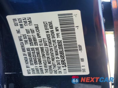 Zdjęcie 13 z 13 samochodu: 2008 HONDA CR-V EX VIN:5J6RE48588L008092 - miniatura