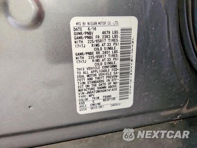Zdjęcie 13 z 13 samochodu: 2016 NISSAN ROGUE SV VIN:JN8AT2MVXGW141408 - miniatura