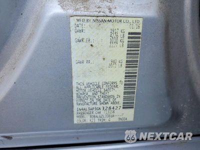 Zdjęcie 12 z 12 samochodu: 2016 NISSAN ALTIMA 2.5 S VIN:1N4AL3AP3GN328427 - miniatura