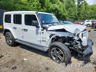 Czwarte zdjęcie samochodu z boku: 2023 JEEP WRANGLER SAHARA VIN:1C4HJXEG8PW545501 - miniatura