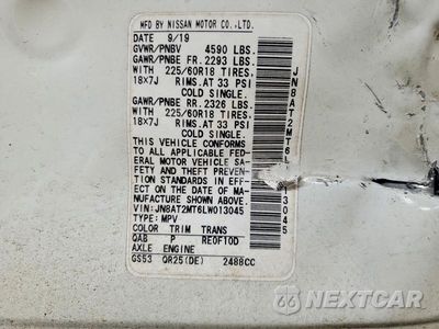 Zdjęcie 13 z 13 samochodu: 2020 NISSAN ROGUE SV VIN:JN8AT2MT6LW013045 - miniatura