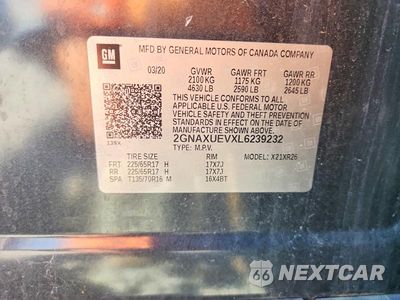 Zdjęcie 13 z 13 samochodu: 2020 CHEVROLET EQUINOX LT VIN:2GNAXUEVXL6239232 - miniatura