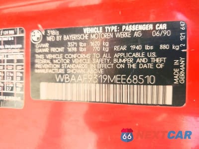 Zdjęcie 12 z 12 samochodu: 1991 BMW 318 IS VIN:WBAAF9319MEE68510 - miniatura