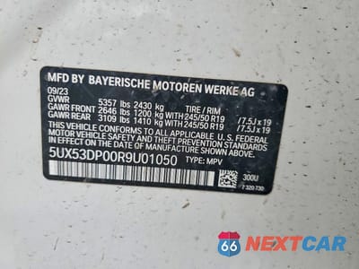 Zdjęcie 14 z 14 samochodu: 2024 BMW X3 XDRIVE30I VIN:5UX53DP00R9U01050 - miniatura