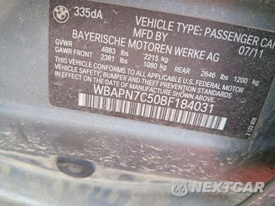 Zdjęcie 12 z 12 samochodu: 2011 BMW 335 D VIN:WBAPN7C50BF184031 - miniatura