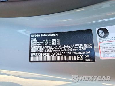 Zdjęcie 12 z 12 samochodu: 2026 BMW M4 COMPETITION VIN:WBS23HK08TCW94492 - miniatura
