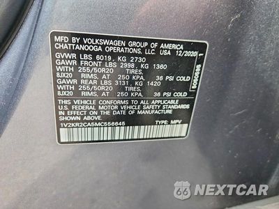 Zdjęcie 13 z 13 samochodu: 2021 VOLKSWAGEN ATLAS SE VIN:1V2KR2CA5MC556645 - miniatura