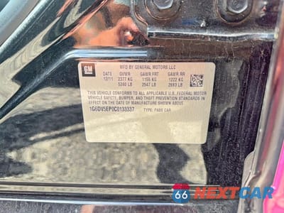 Zdjęcie 10 z 10 samochodu: 2012 CADILLAC CTS-V VIN:1G6DV5EP0C0133337 - miniatura
