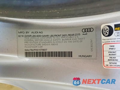 Zdjęcie 12 z 12 samochodu: 2016 AUDI A3 PREMIUM VIN:WAU78LFF0G1079837 - miniatura