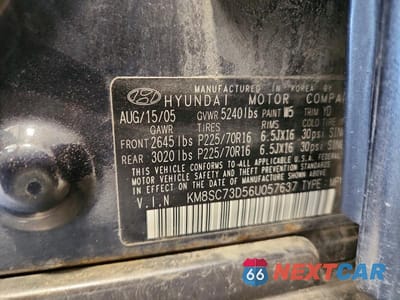 Zdjęcie 13 z 13 samochodu: 2006 HYUNDAI SANTA FE GLS VIN:KM8SC73D56U057637 - miniatura