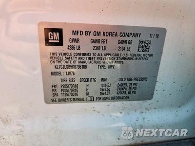 Zdjęcie 14 z 14 samochodu: 2019 CHEVROLET TRAX 1LT VIN:KL7CJLSB5KB796100 - miniatura