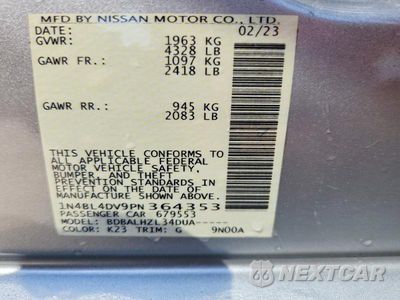 Zdjęcie 13 z 13 samochodu: 2023 NISSAN ALTIMA SV VIN:1N4BL4DV9PN364353 - miniatura