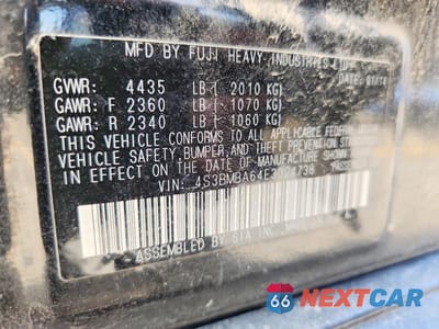 Zdjęcie 13 z 13 samochodu: 2014 SUBARU LEGACY 2.5I VIN:4S3BMBA64E3024738 - miniatura