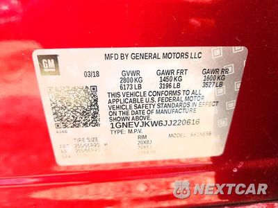 Zdjęcie 12 z 12 samochodu: 2018 CHEVROLET TRAVERSE PREMIER VIN:1GNEVJKW6JJ220616 - miniatura